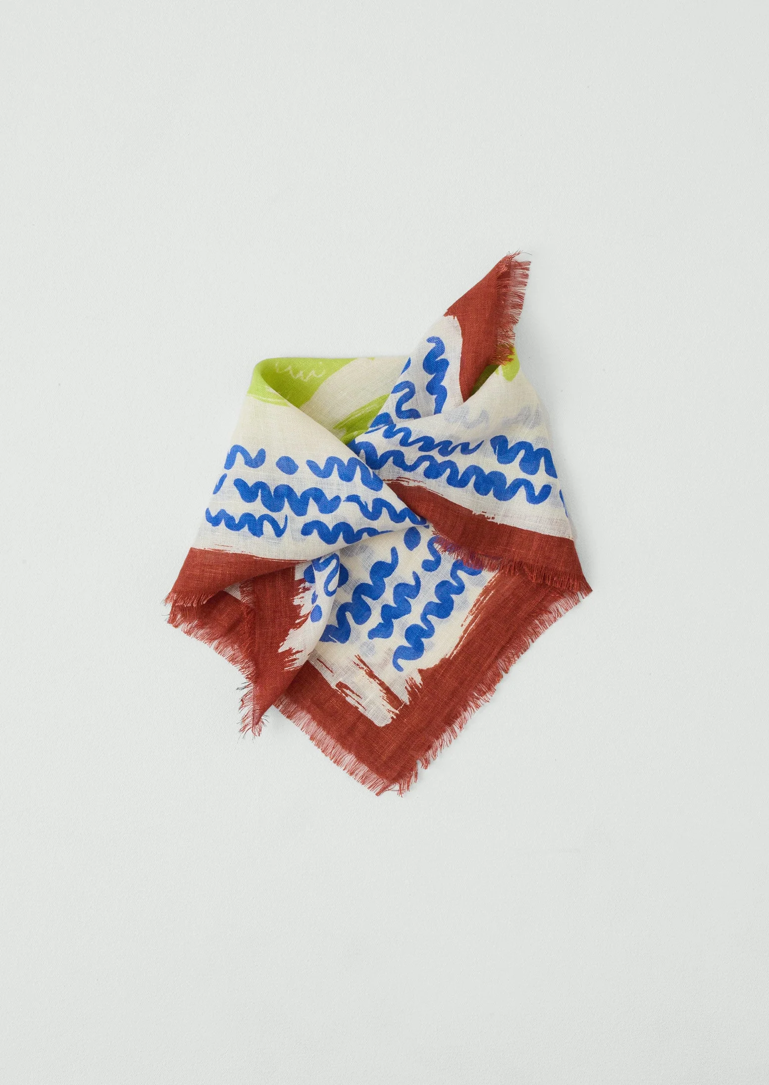Market Fish Linen Bandana | Ecru - Image 2