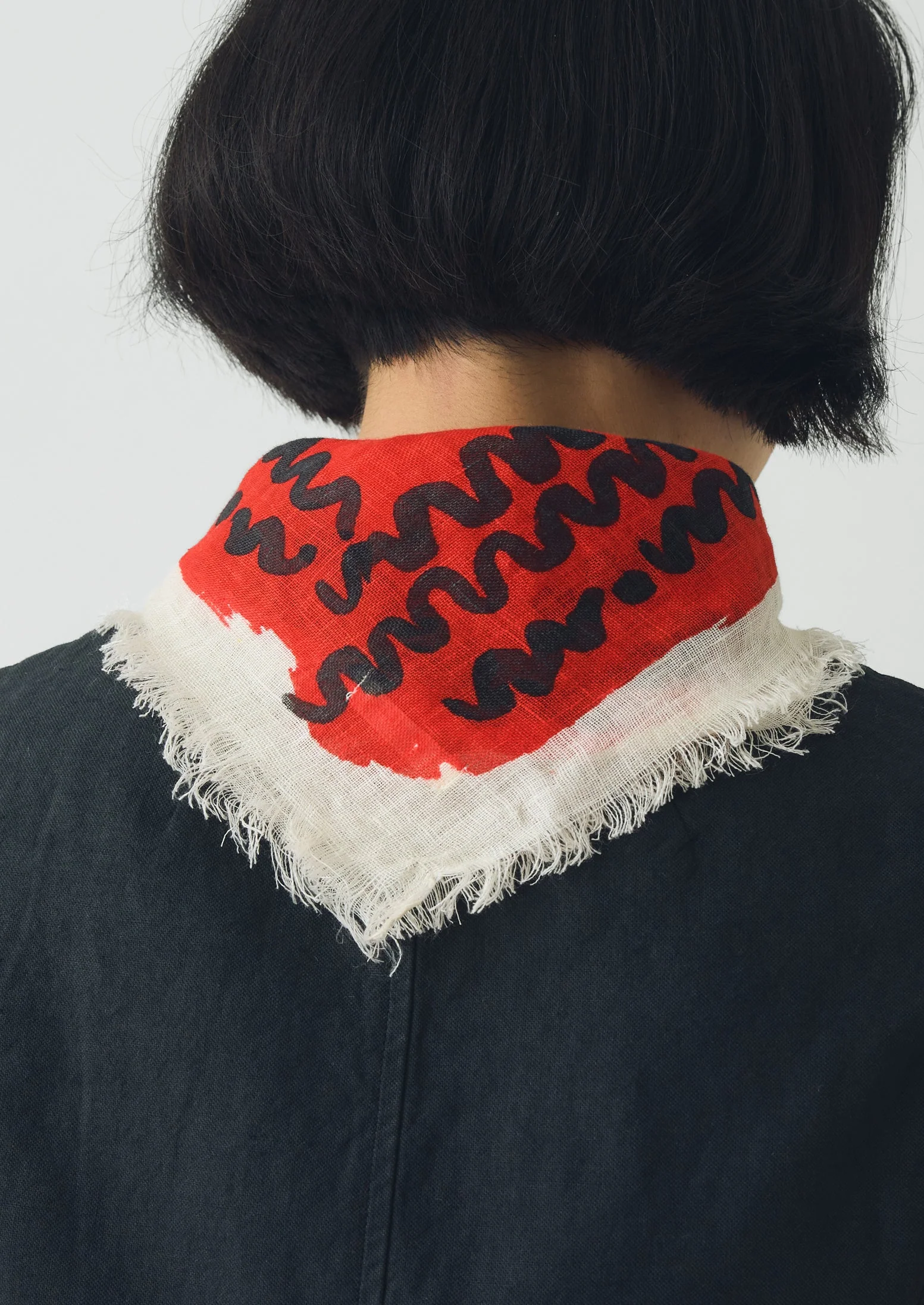 Market Fish Linen Bandana | Poppy - Image 5