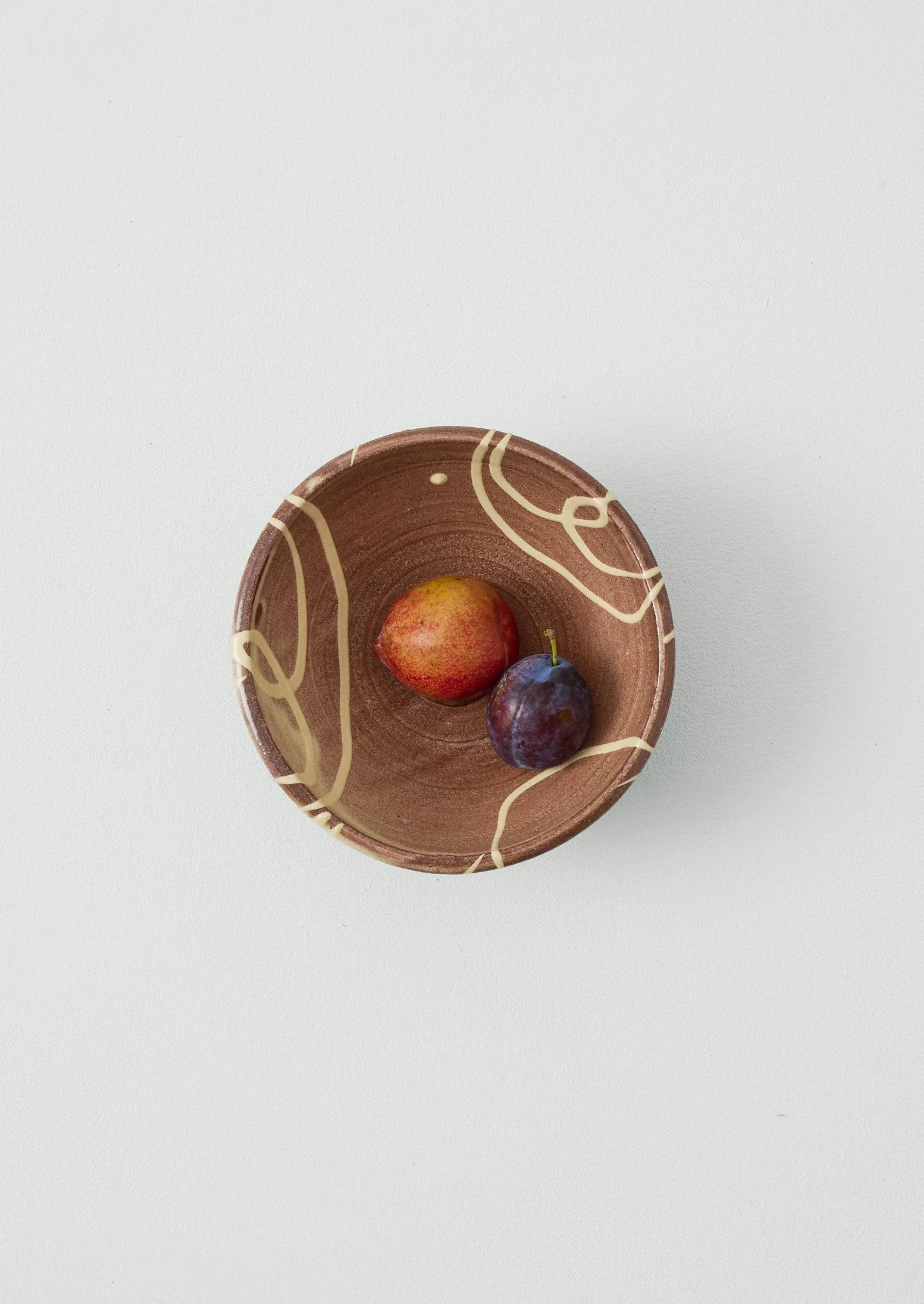 Mollie Milton Slipware Bowl | Terracotta/Cream - Image 2