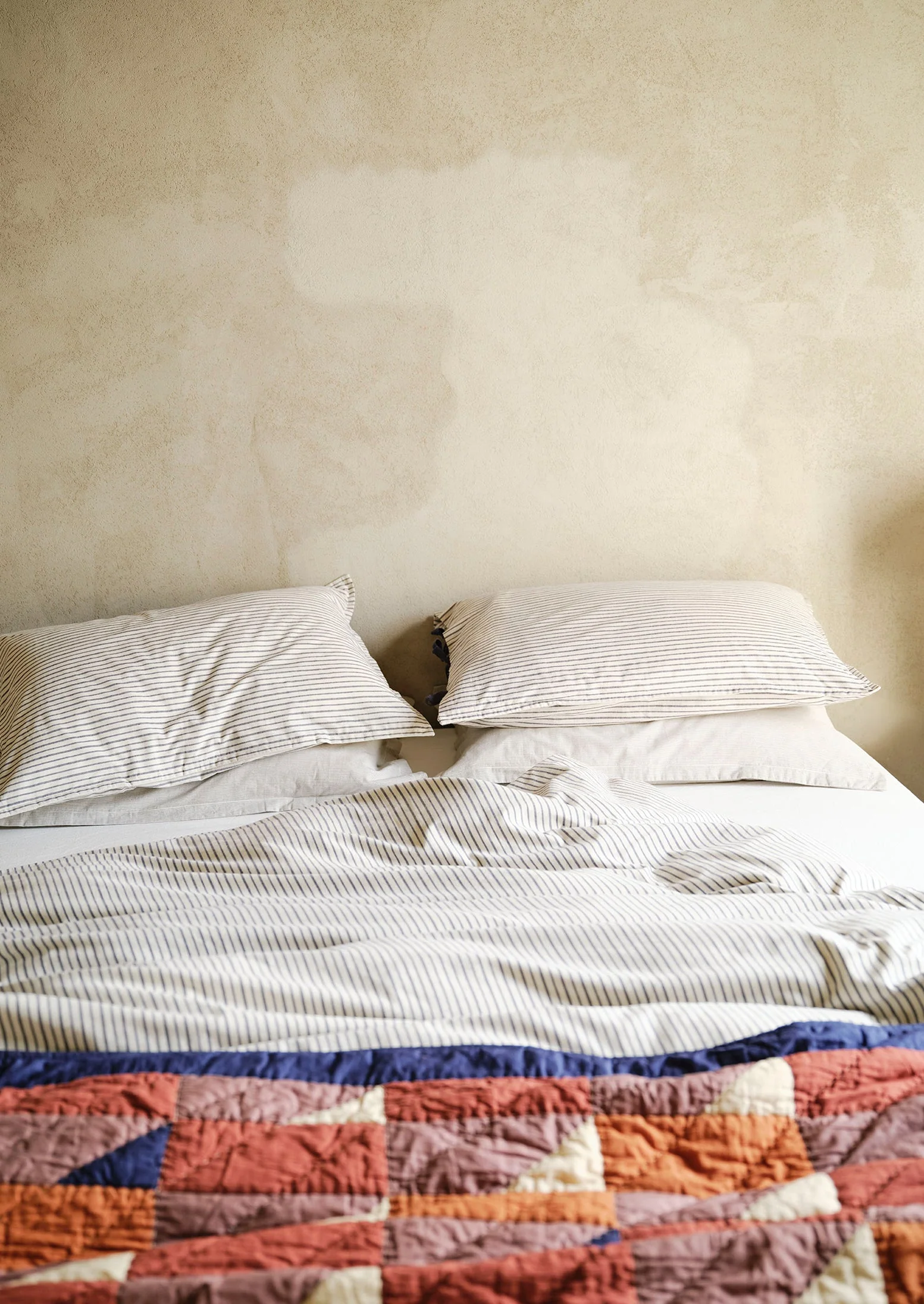 Mosaic Tile Patchwork Quilt | Terracotta/Twilight - Image 4