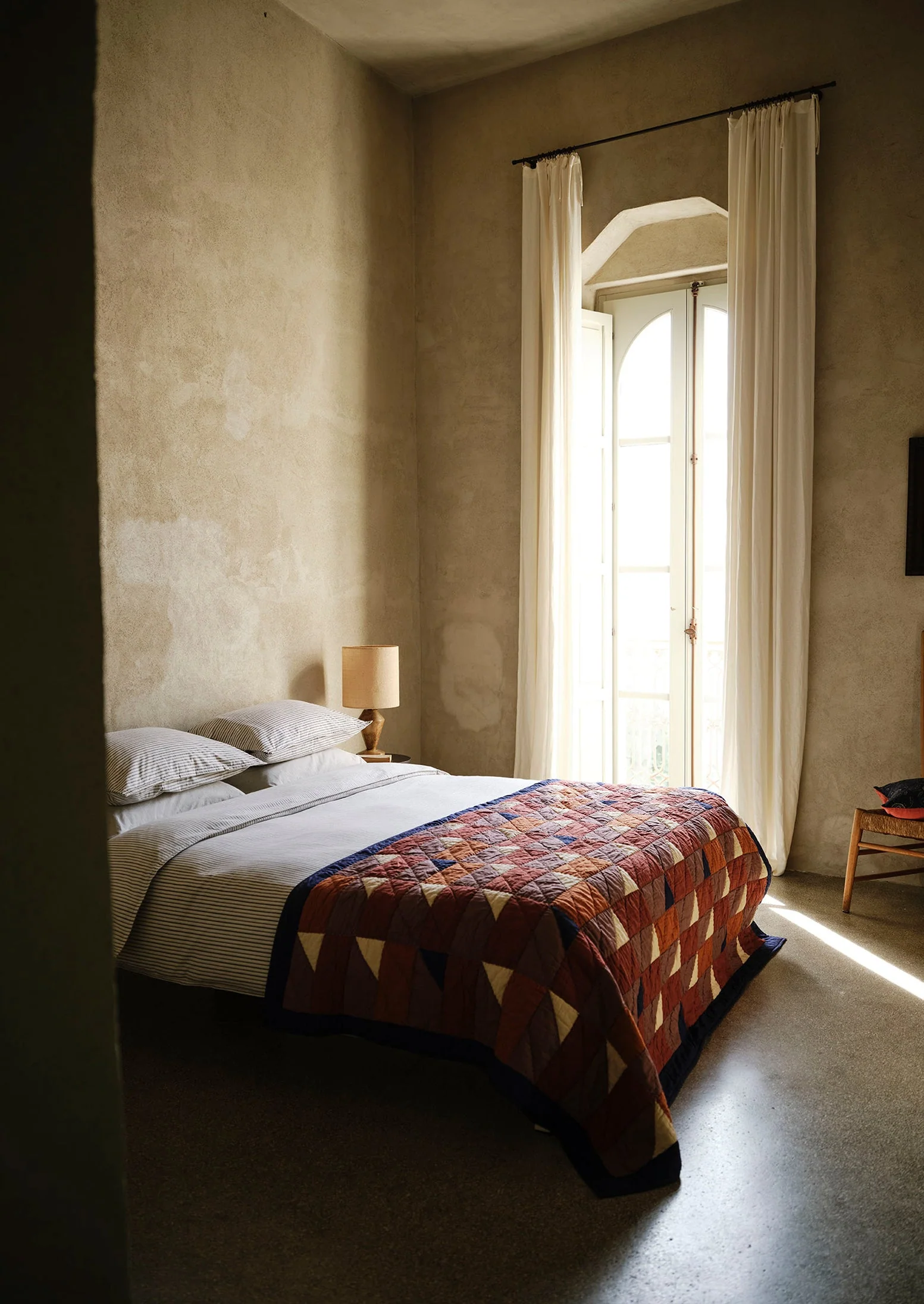Mosaic Tile Patchwork Quilt | Terracotta/Twilight - Image 5