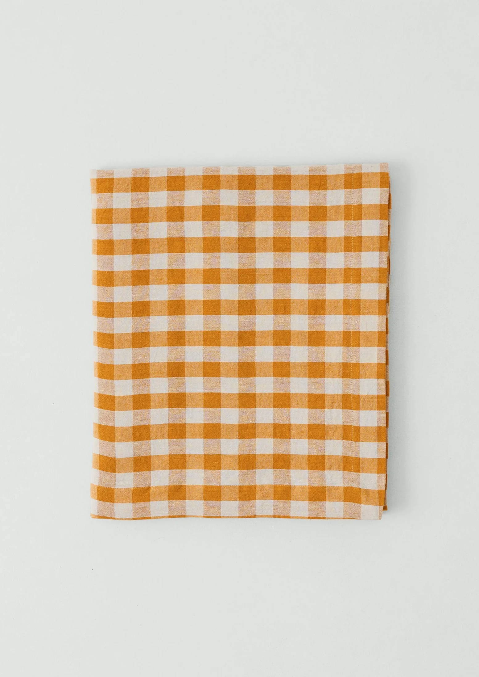 Orchard Check Linen Cotton Tablecloth | Mist/Cider