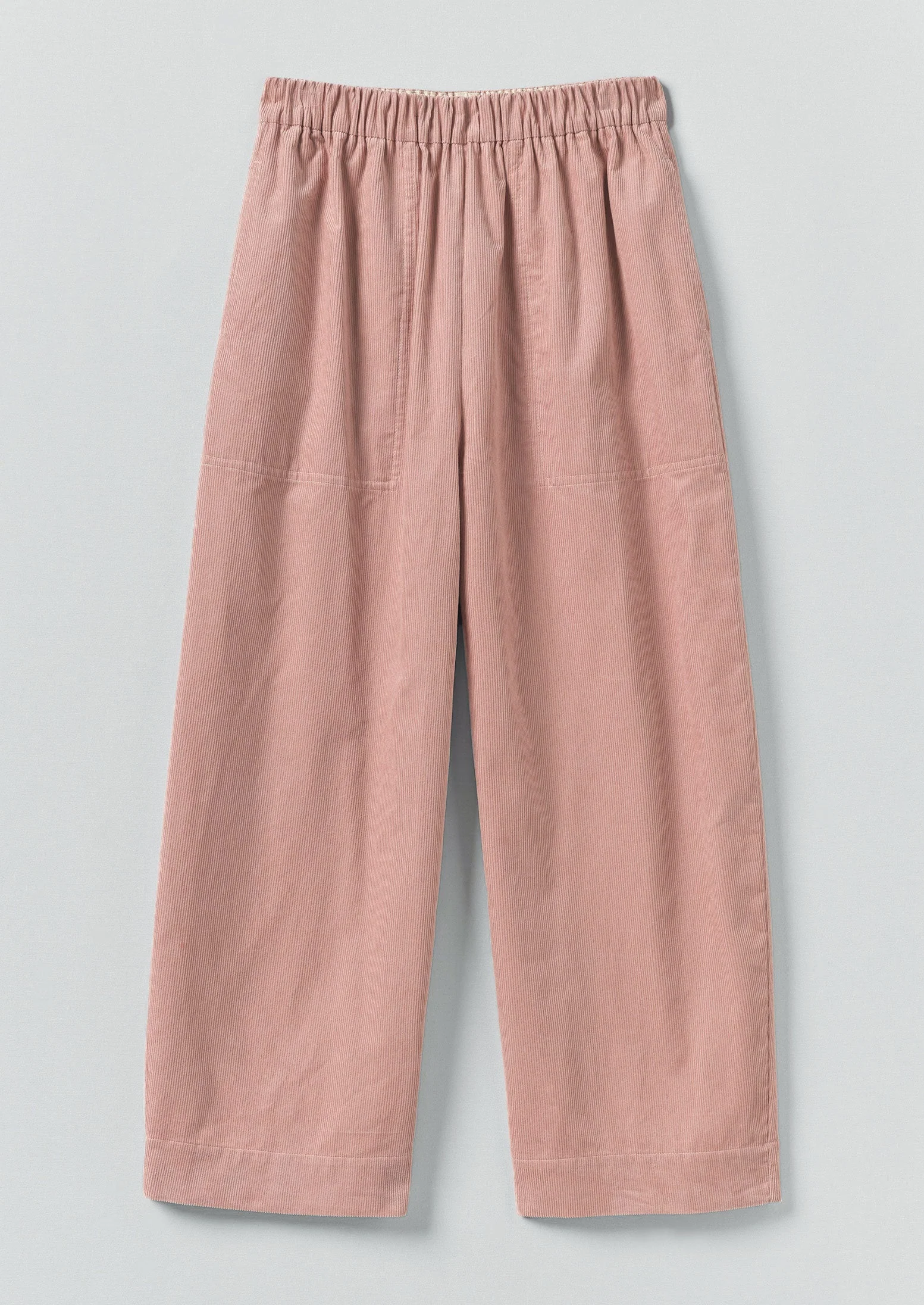 Organic Cord Barrel Leg Pants | Pink Clay