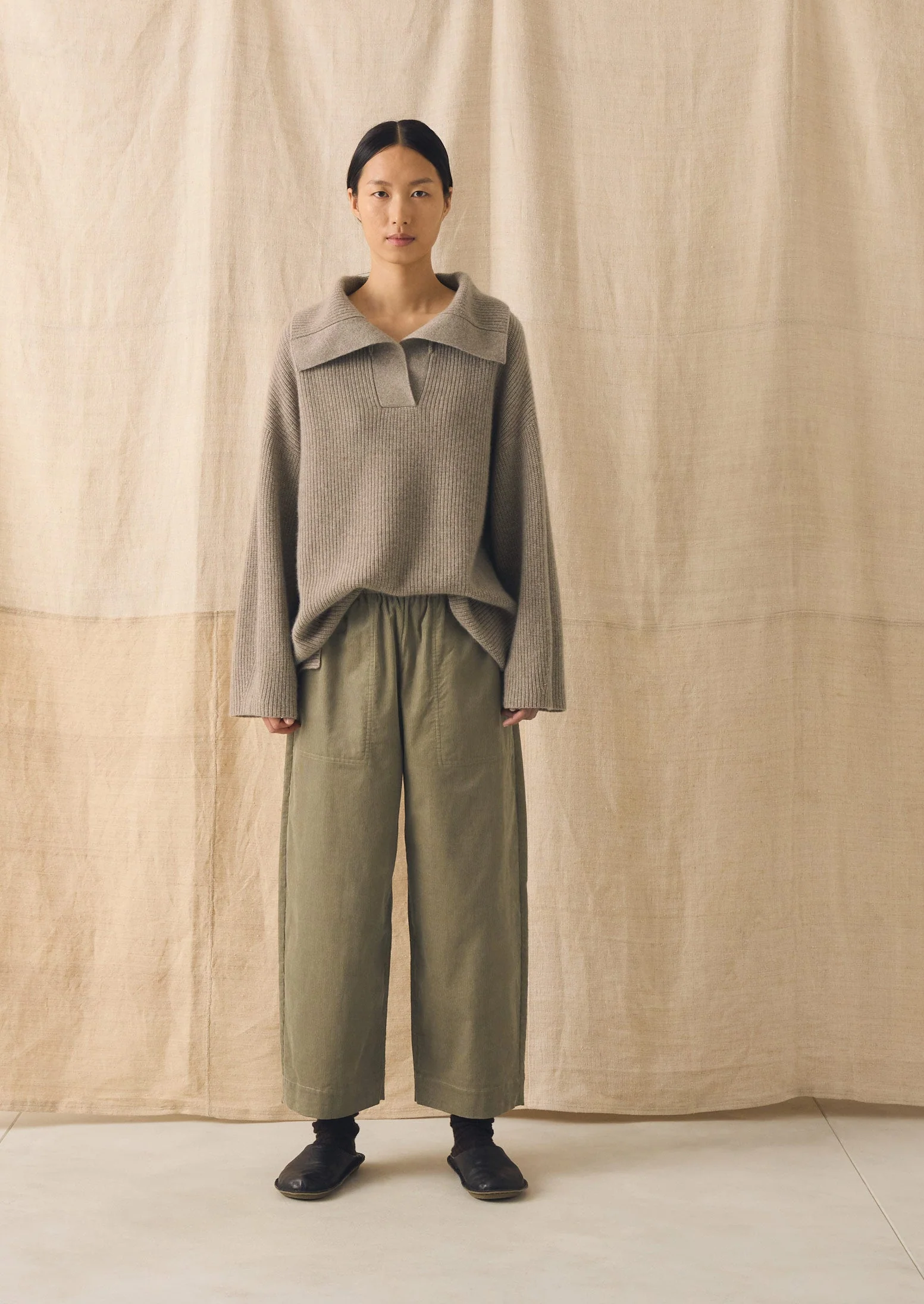 Barrel Leg Organic Cord Pants | Spelt - Image 3