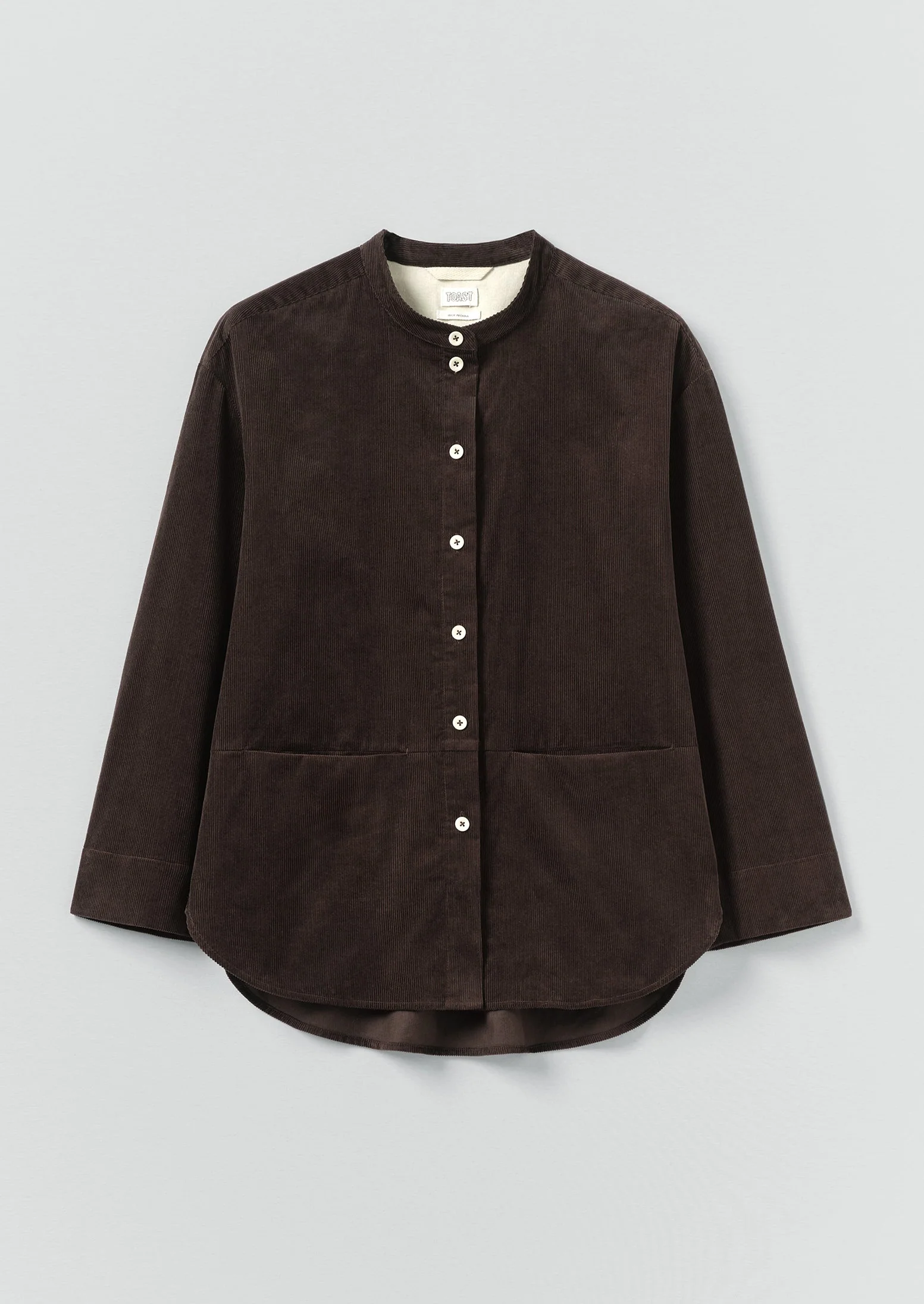 Organic Cord Cotton Shirt | Bitter Chocolate