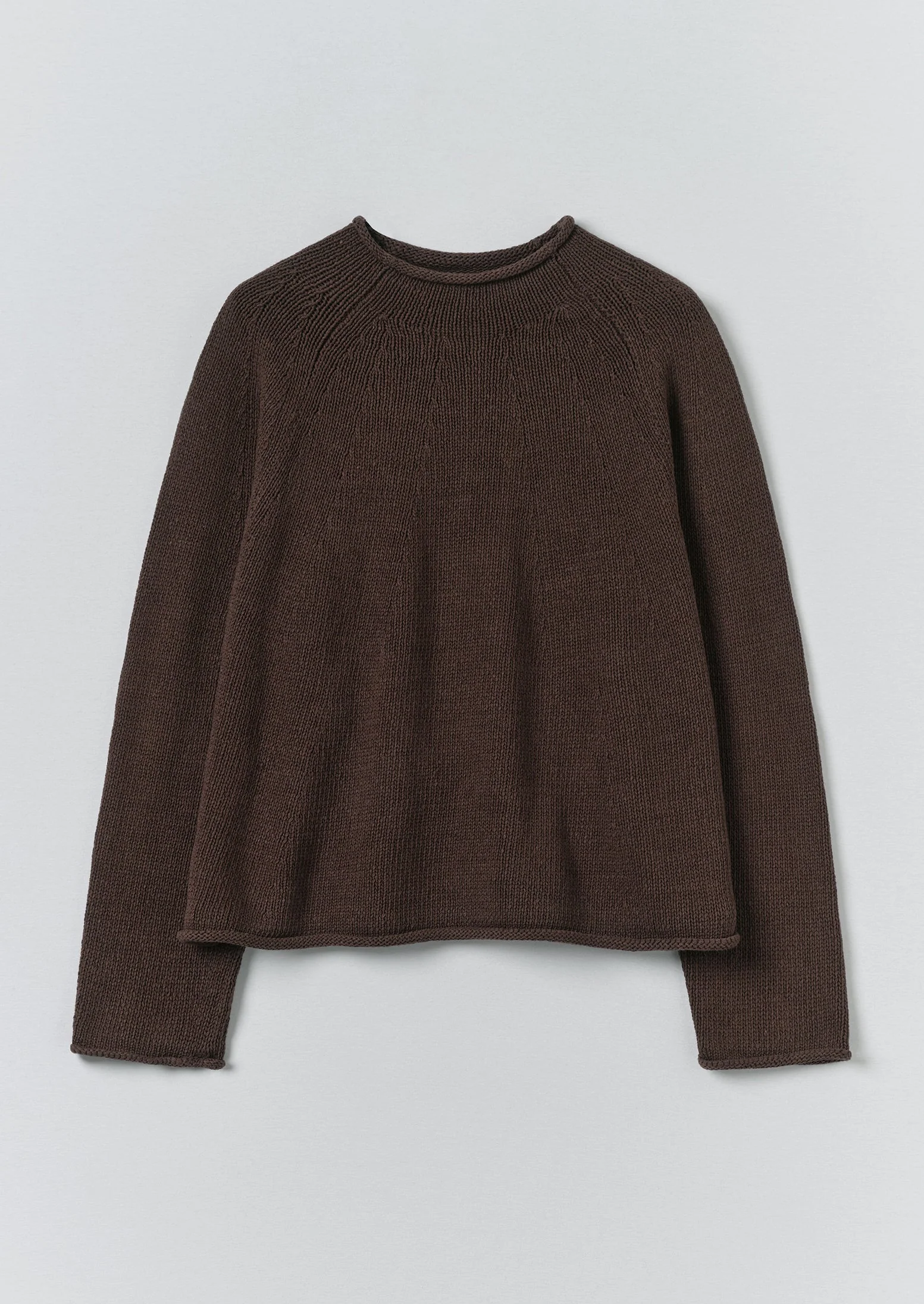 Organic Cotton Linen Easy Sweater | Bitter Chocolate - Image 7