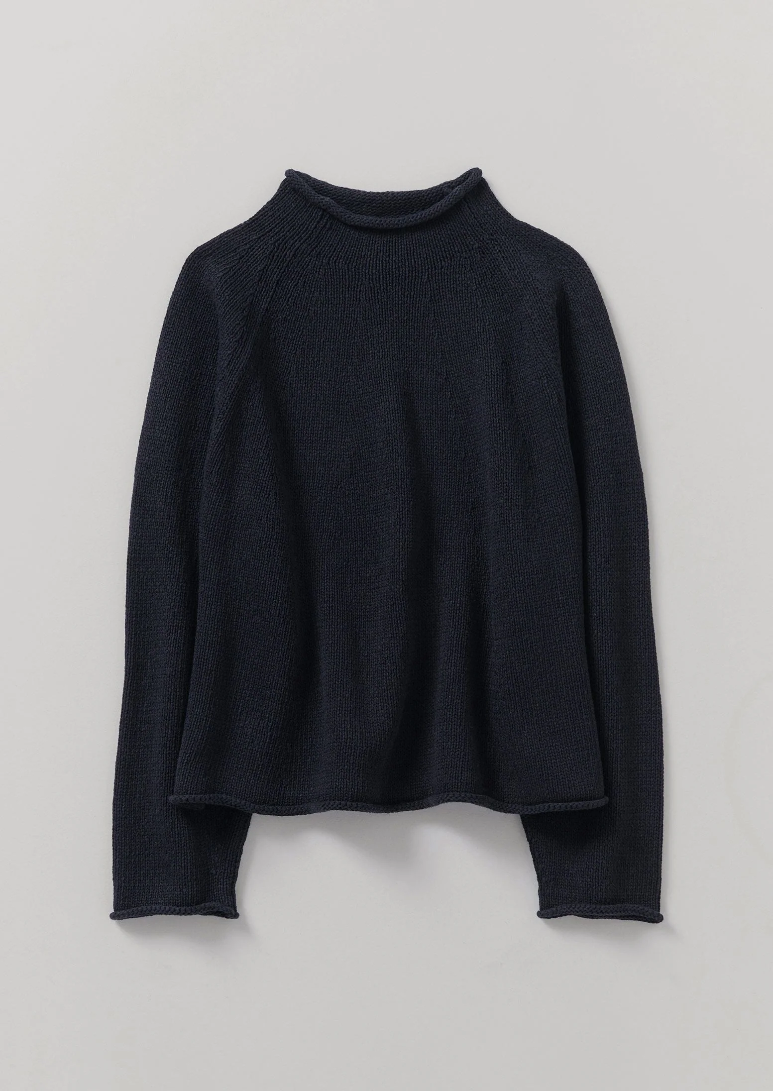 Organic Cotton Linen Easy Sweater | Dark Navy - Image 8