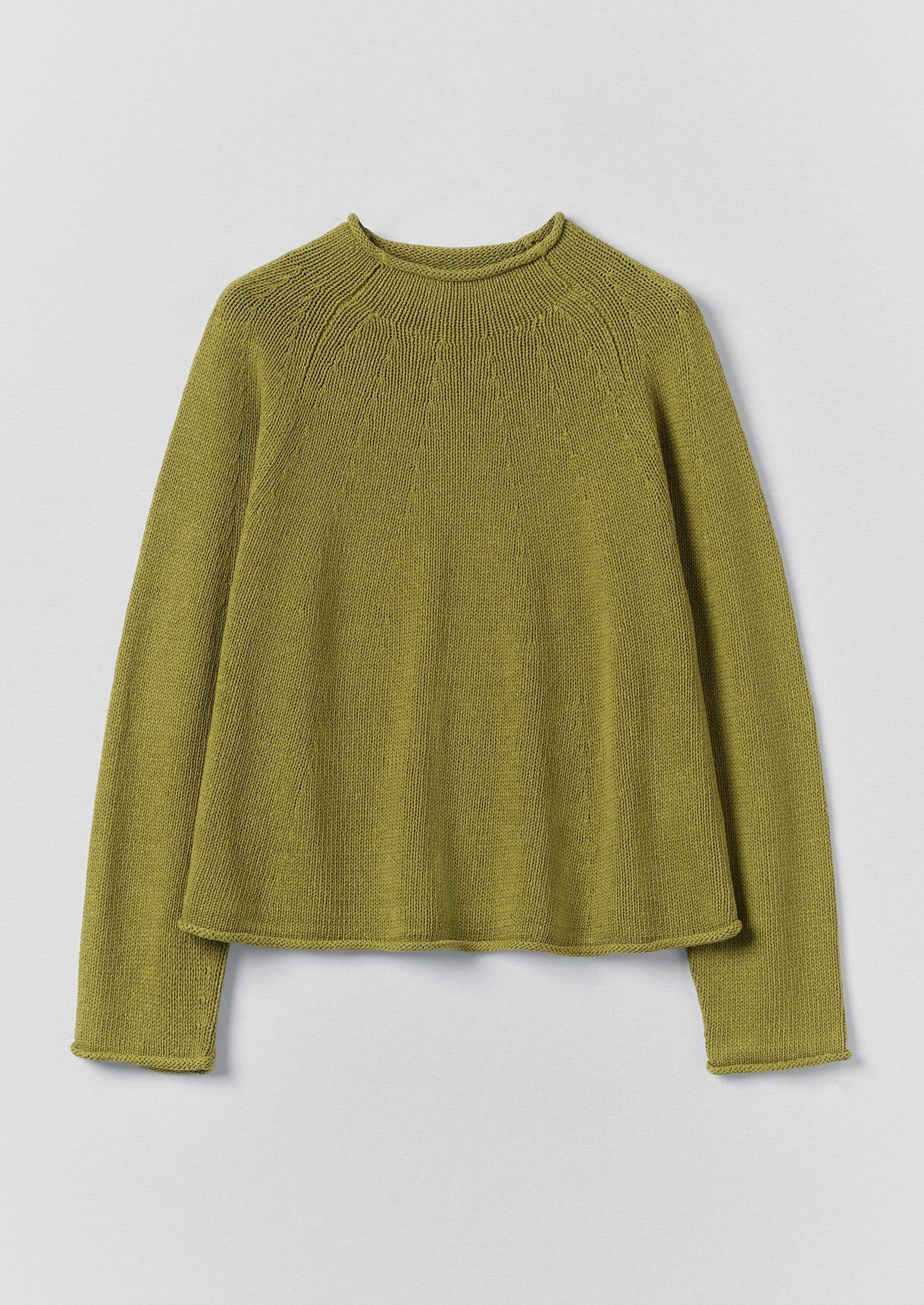 Organic Cotton Linen Easy Sweater | Olivine - Image 8