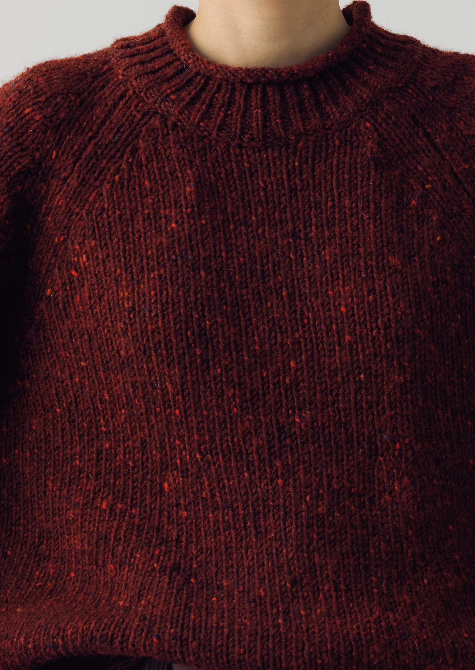 Orla Donegal Wool Sweater | Bordeaux - Image 6