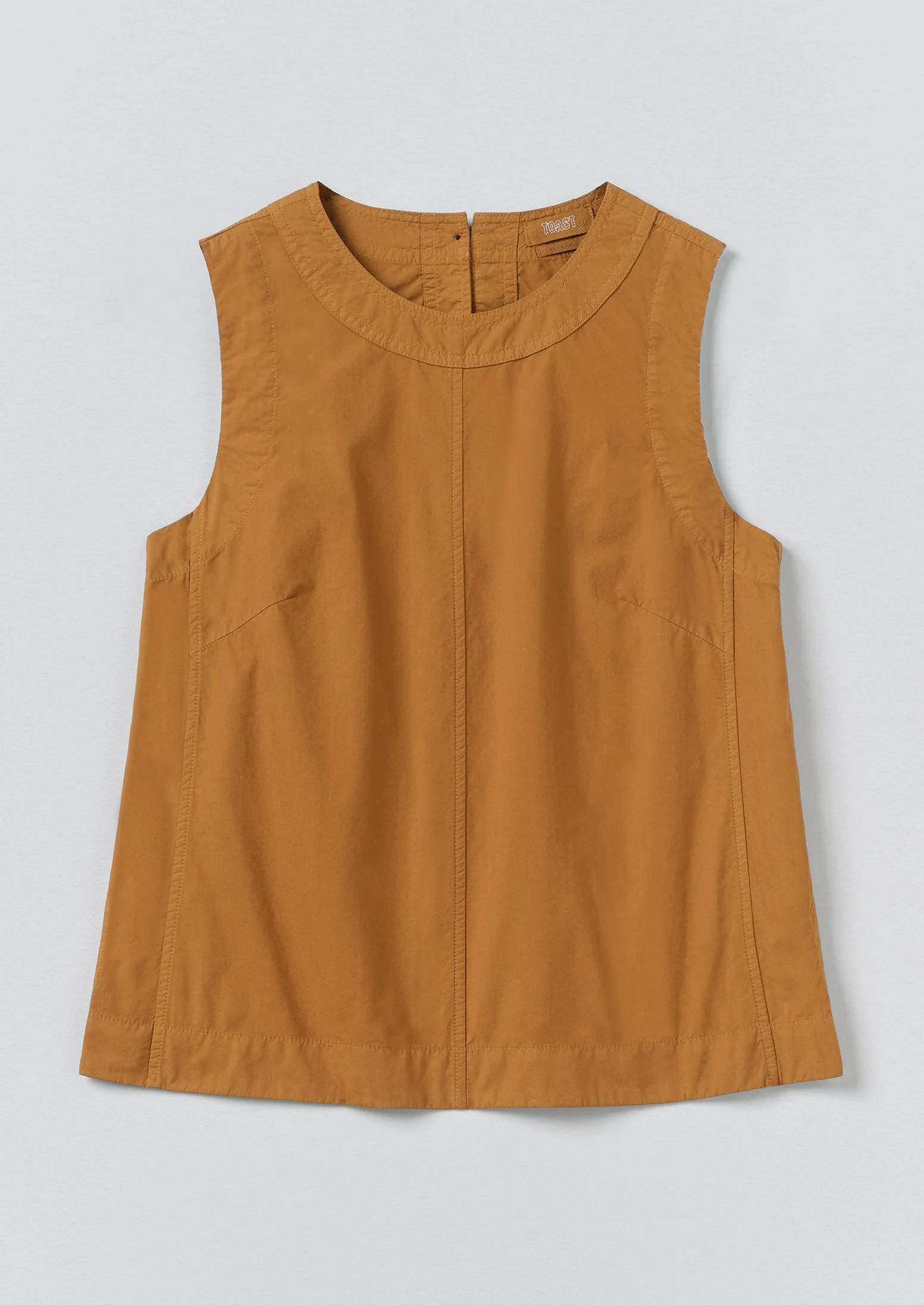 Panelled Garment Dyed Sleeveless Top | Dhal