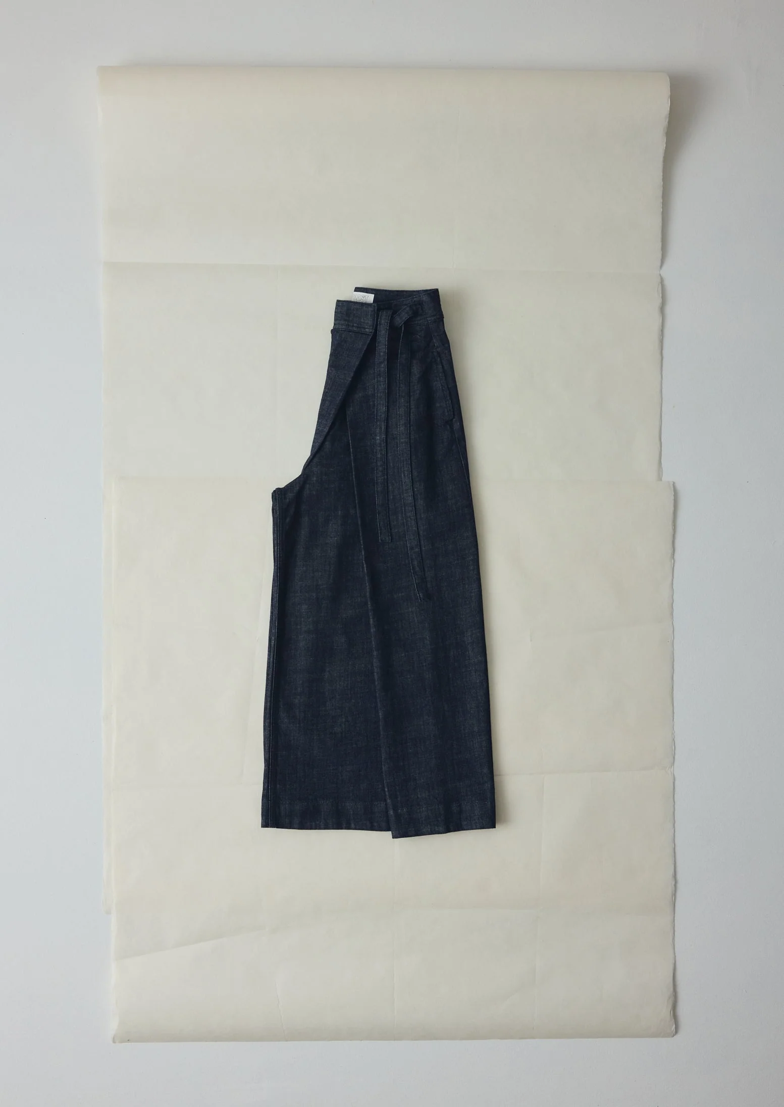 Pleated Wrap Denim Culottes | Indigo - Image 7