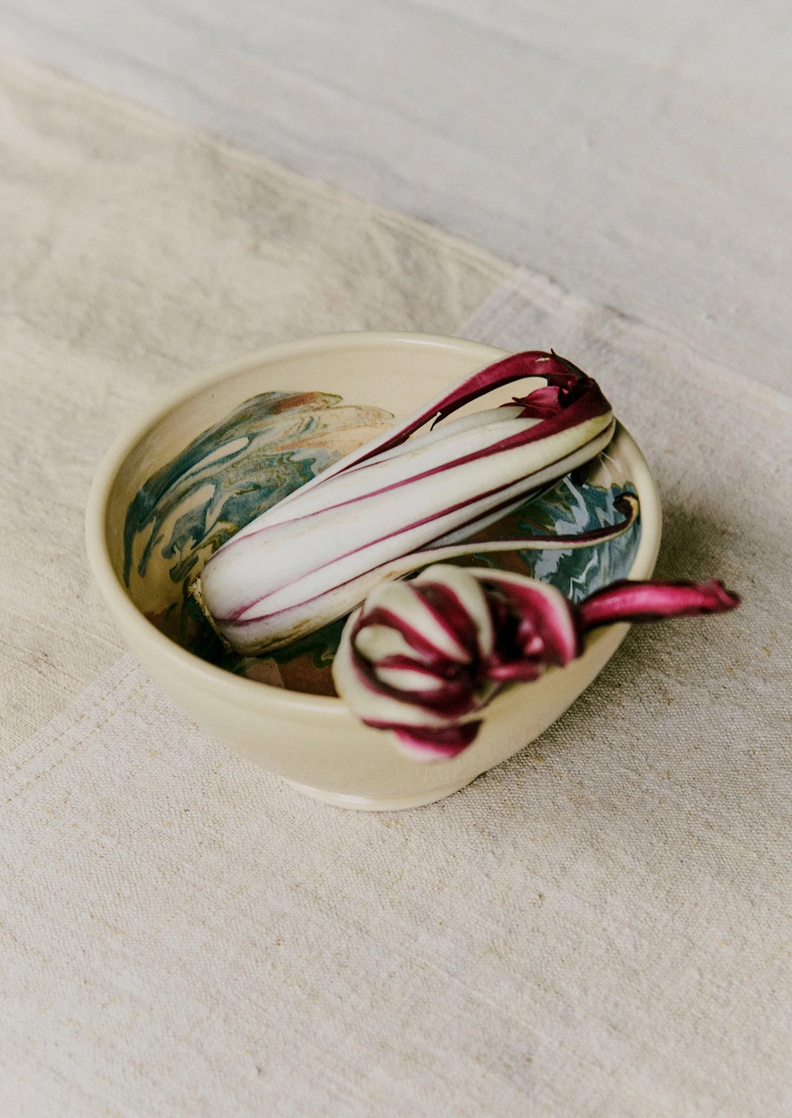 Poterie Barbotine Marbled Breakfast Bowl | Sand/Moss - Image 4