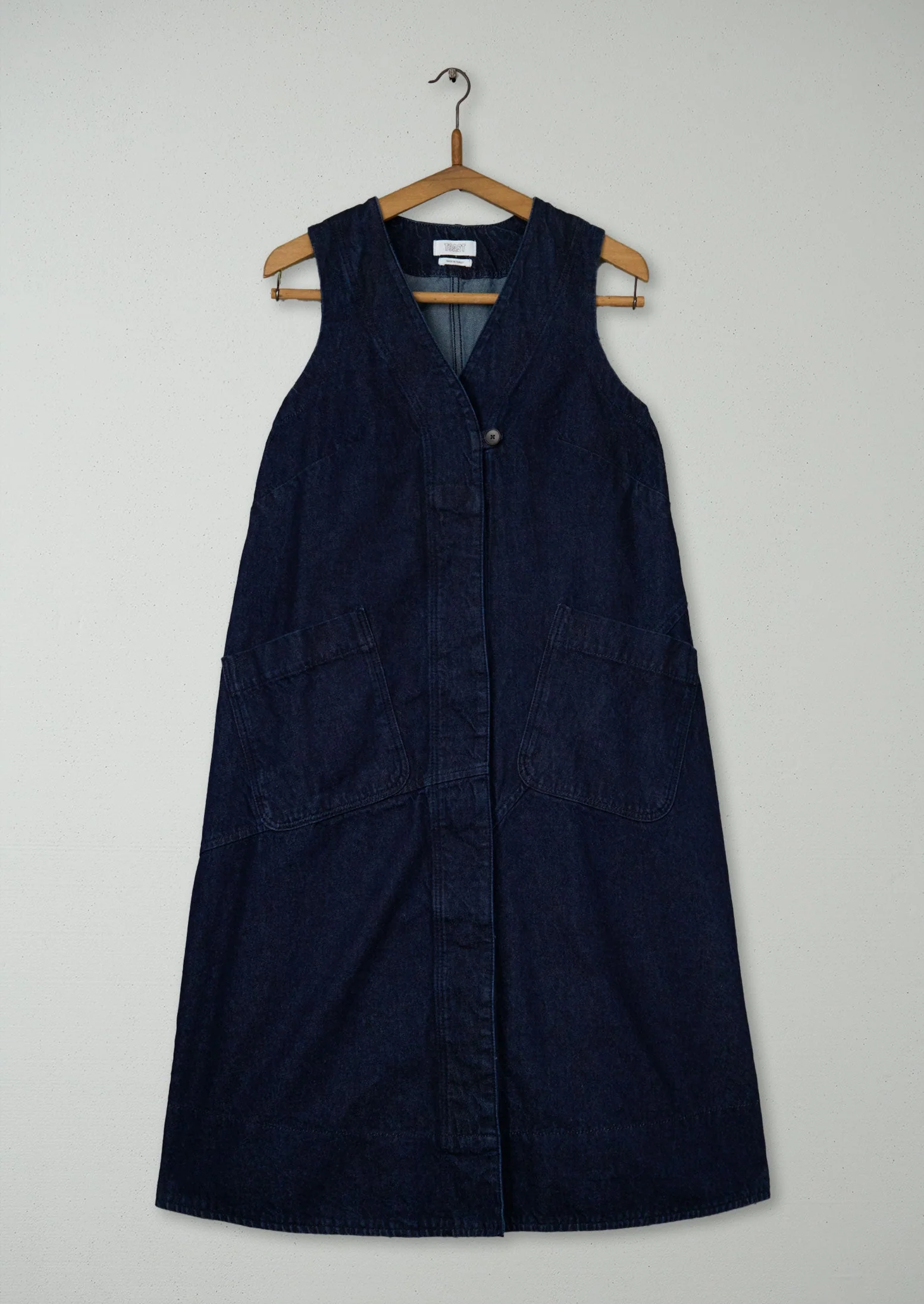 Reworn A Line Denim Tunic Dress Size 6 (1745) | Indigo