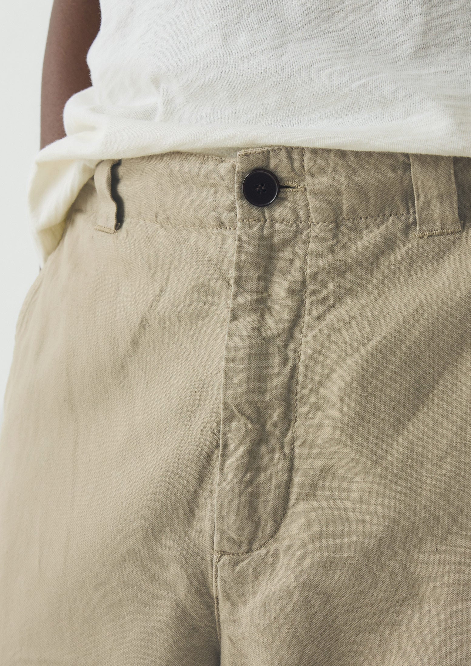Rory Elasticated Cotton Linen Pants | Salt - Image 4