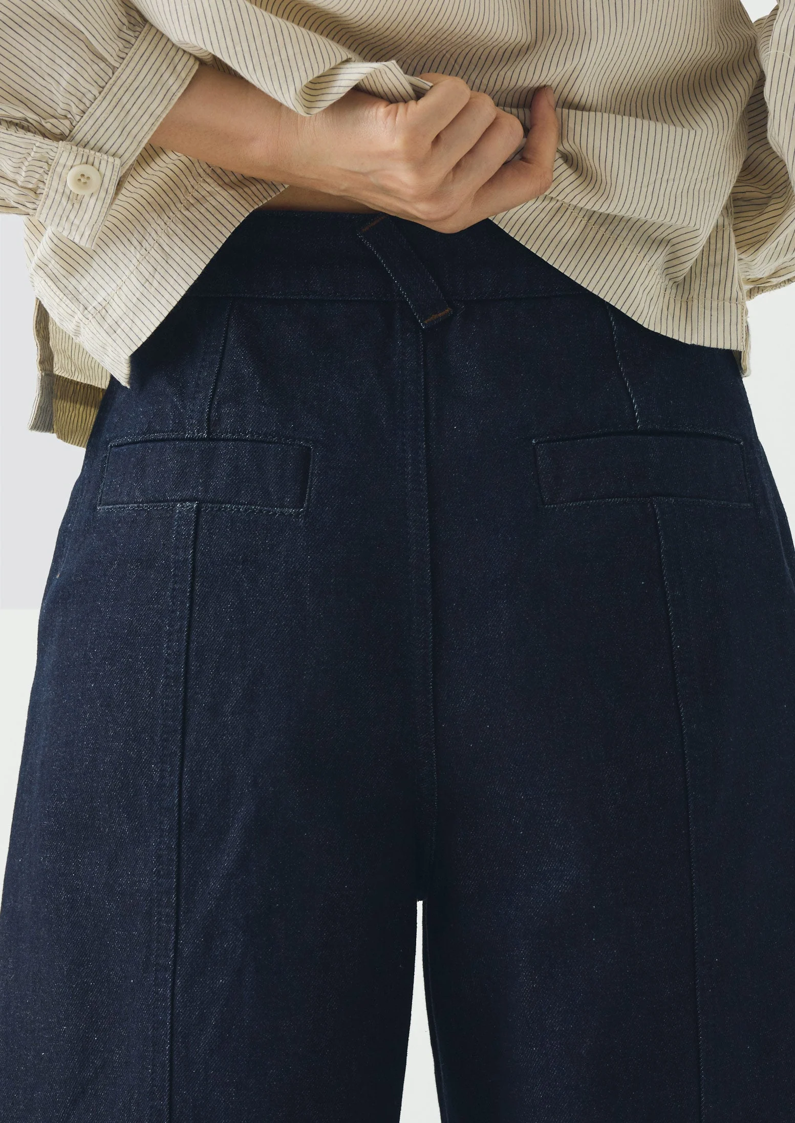 Sculpted Indigo Denim Pants | Indigo - Image 5