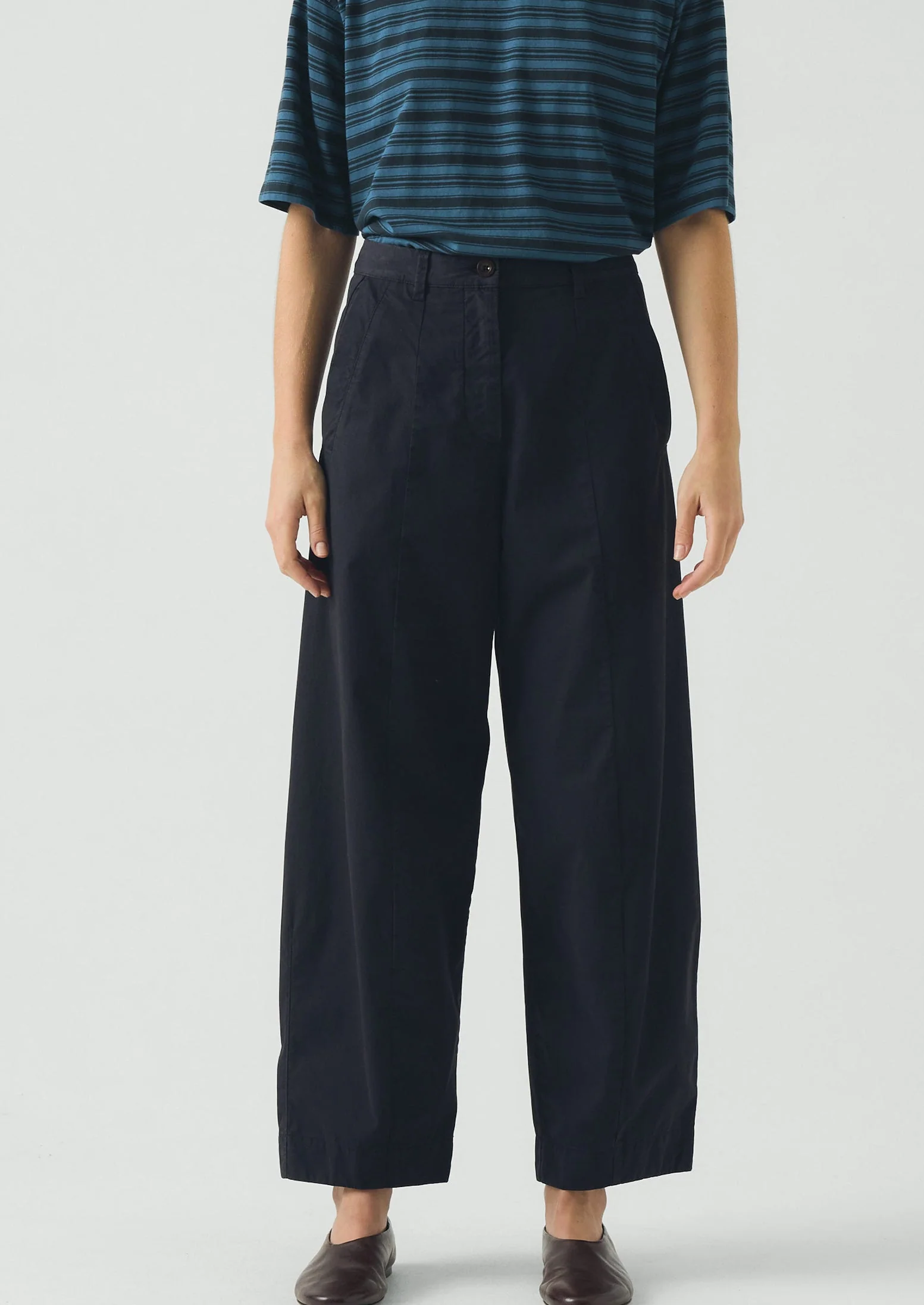 Sculpted Organic Cotton Twill Pants | Slate - Image 2