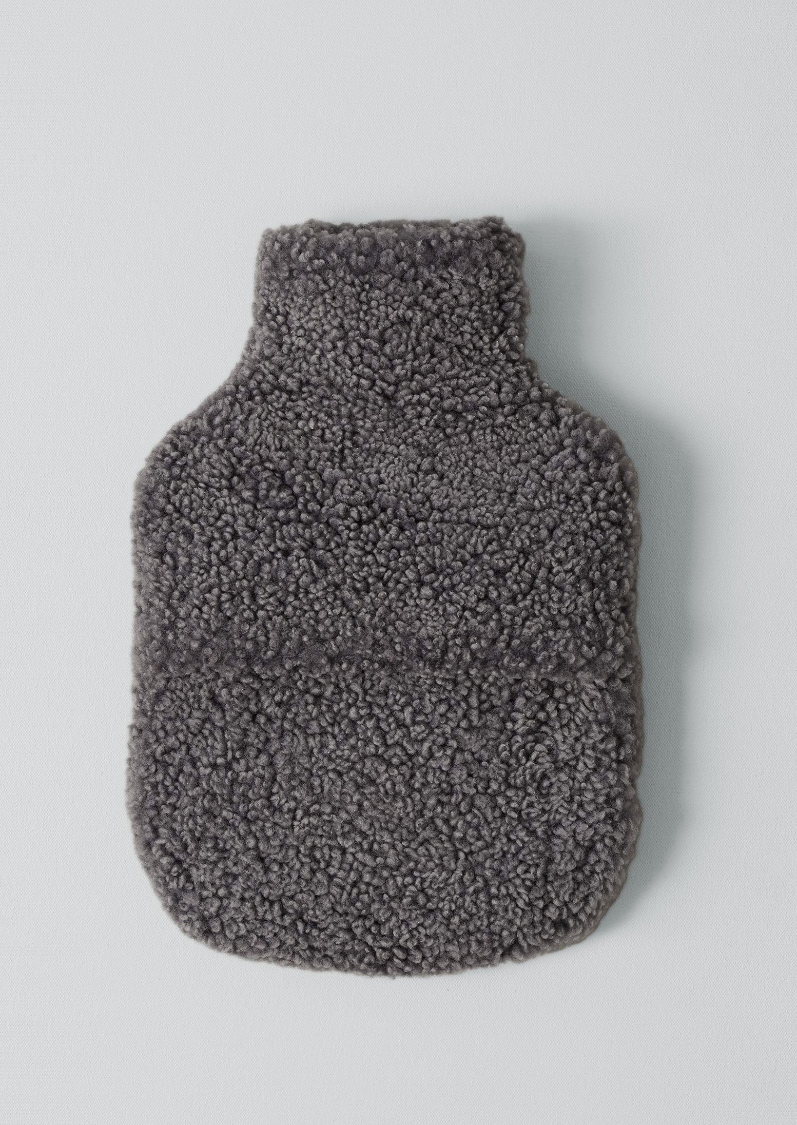 Sheepskin Hot Water Bottle Cover | Grey - Image 2
