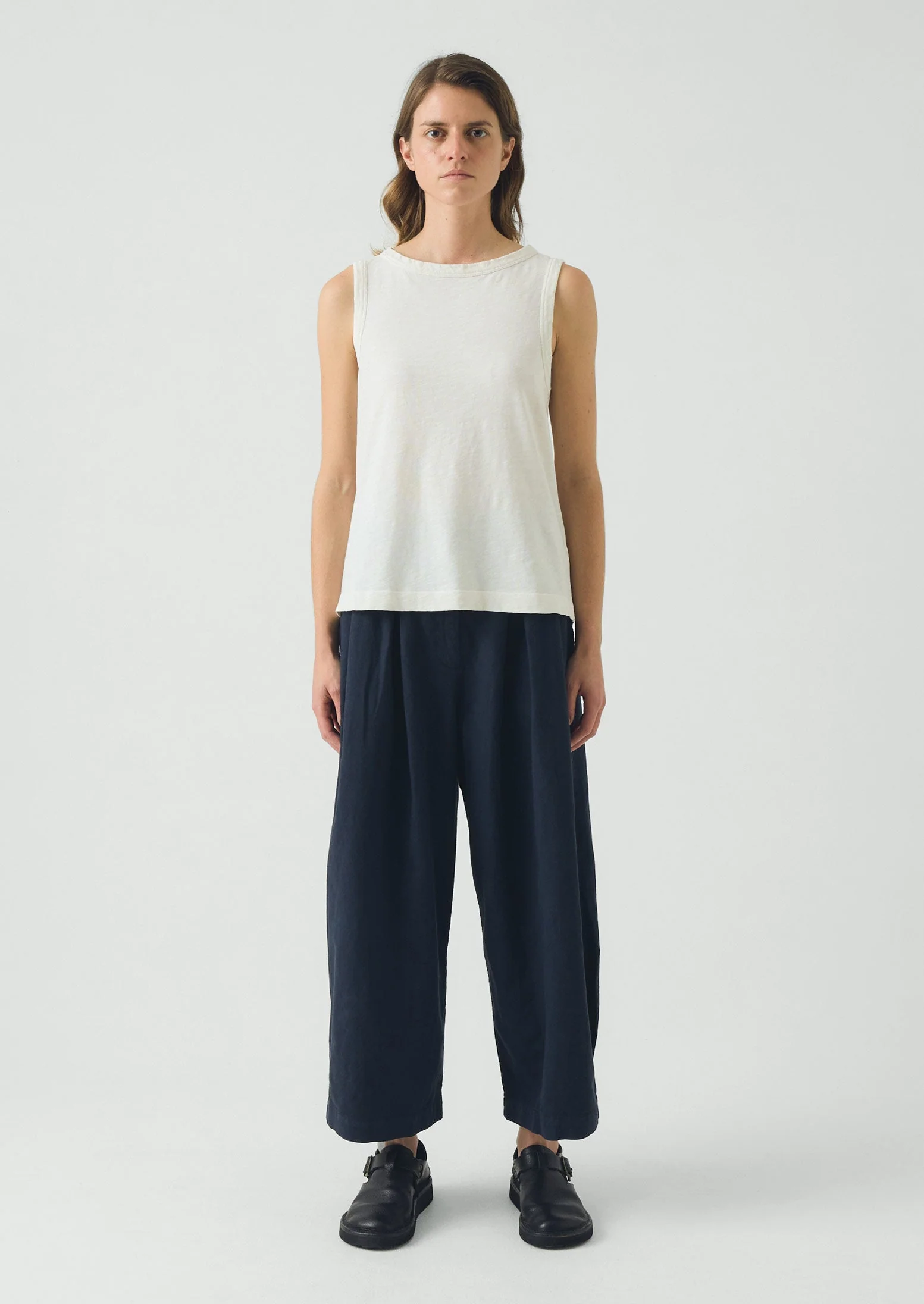 Sian Garment Dyed Organic Cotton Tank Top | Chalk - Image 2