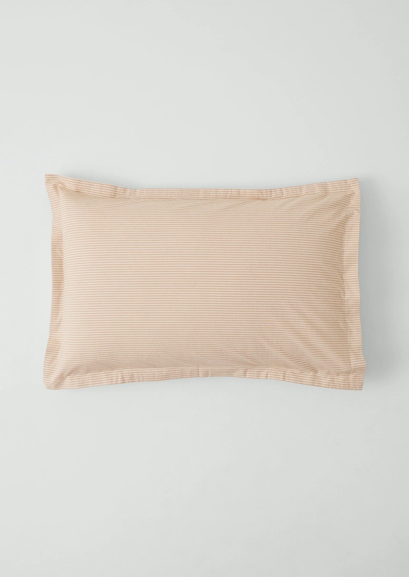 Soft Stripe Cotton Oxford Pillowcase Set | Clay/Ecru