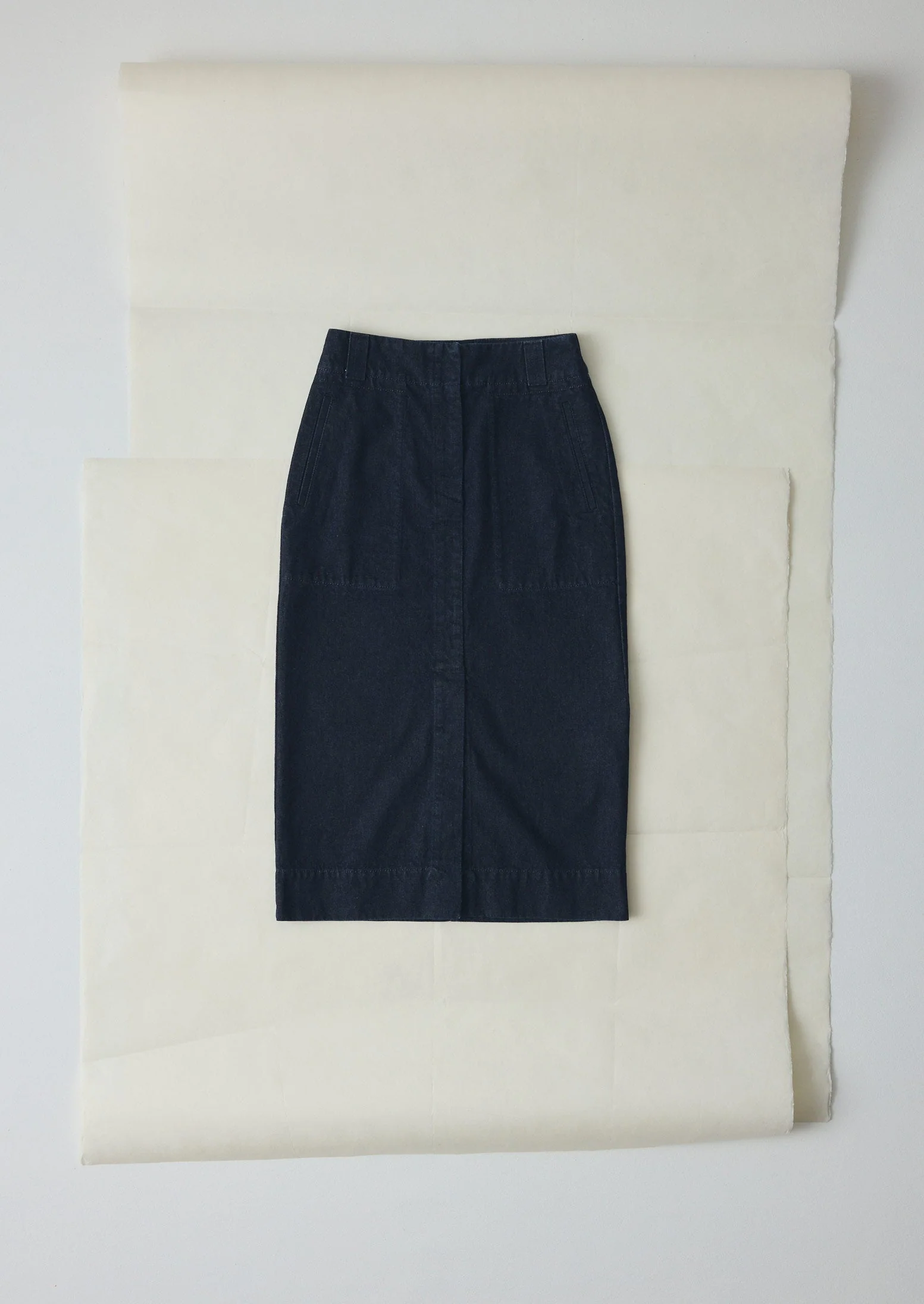 Straight Indigo Denim Skirt | Indigo
