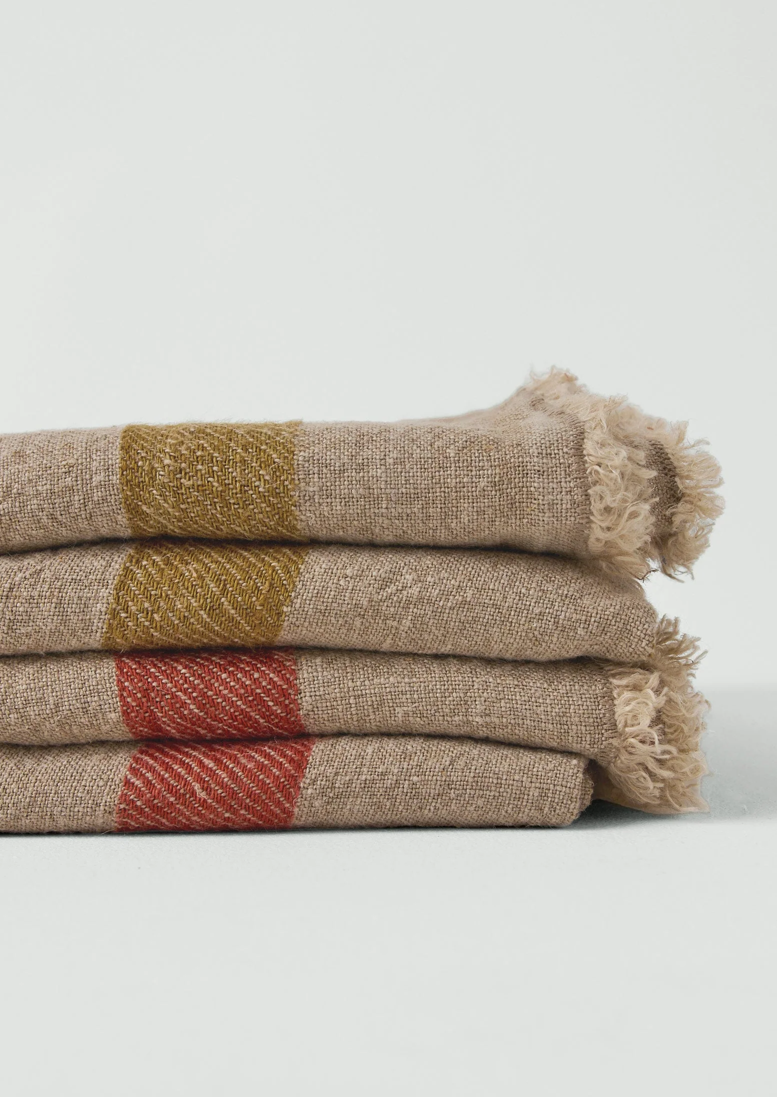 Stripe Linen Throw | Aurora/Natural - Image 4