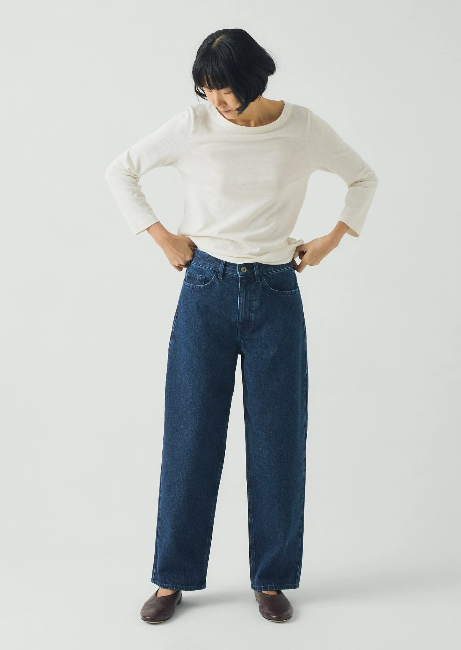 Tapered Indigo Denim Pants | Mid Blue - Image 5
