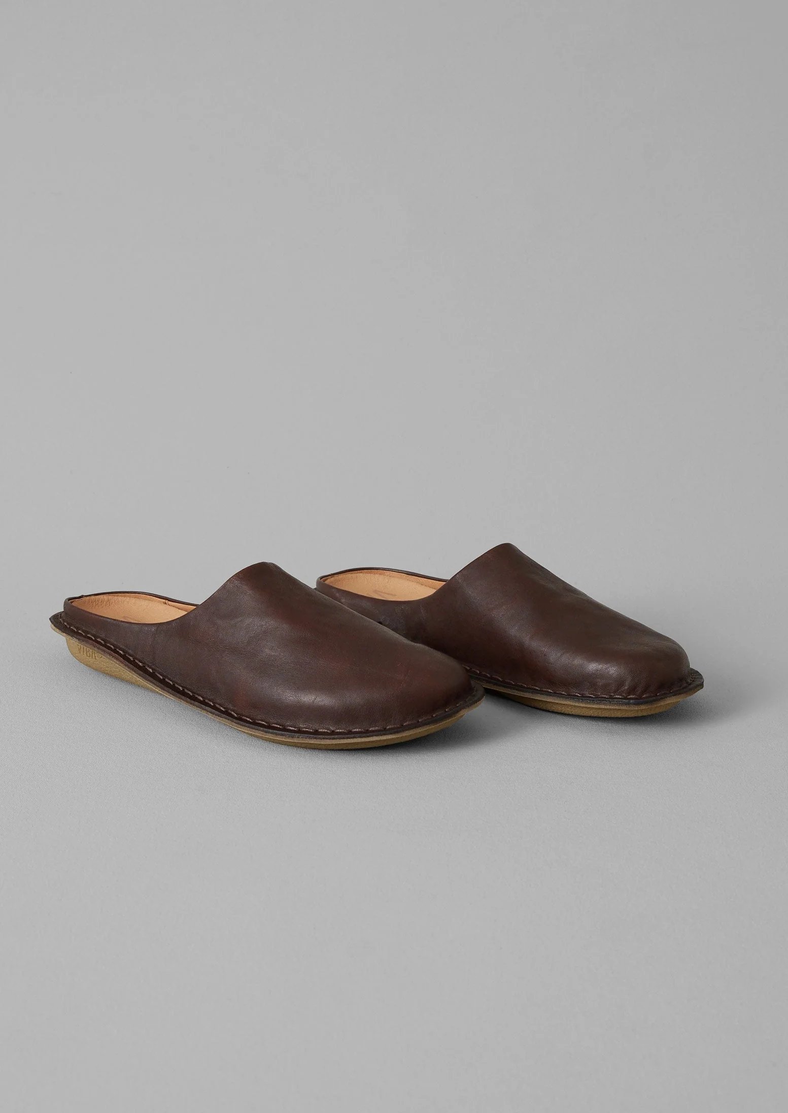 Vibae Leather Mules | Cocoa Brown - Image 3