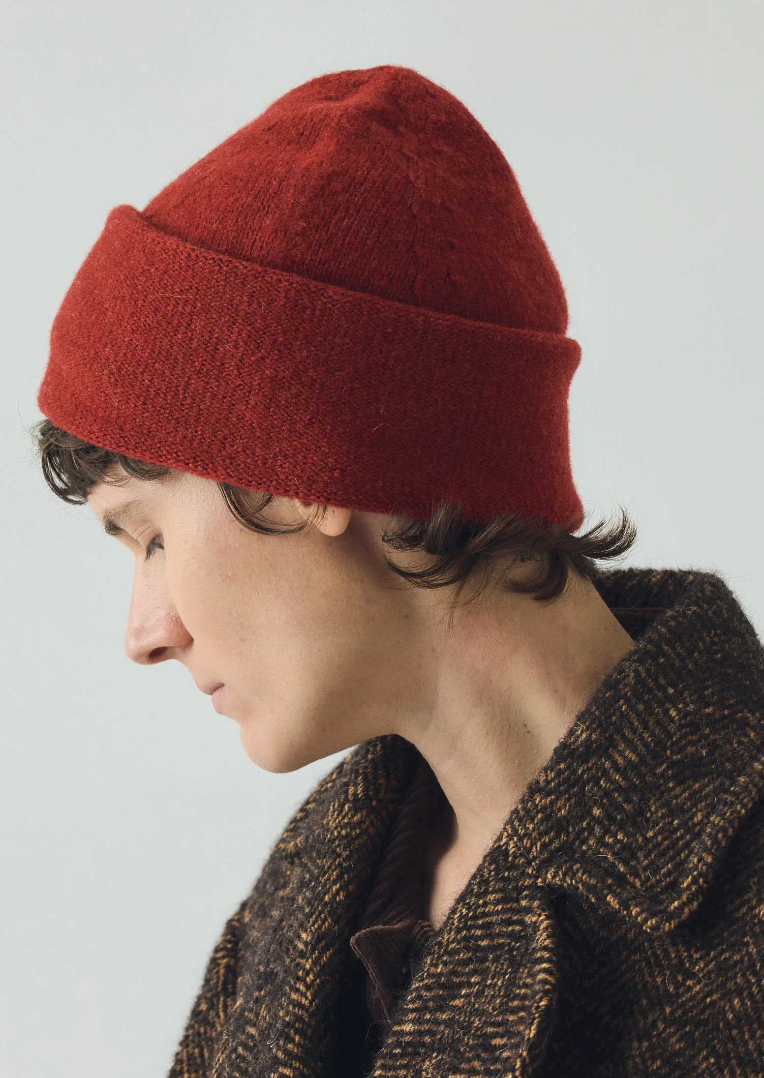 Washed Lambswool Beanie | Red Rock - Image 3