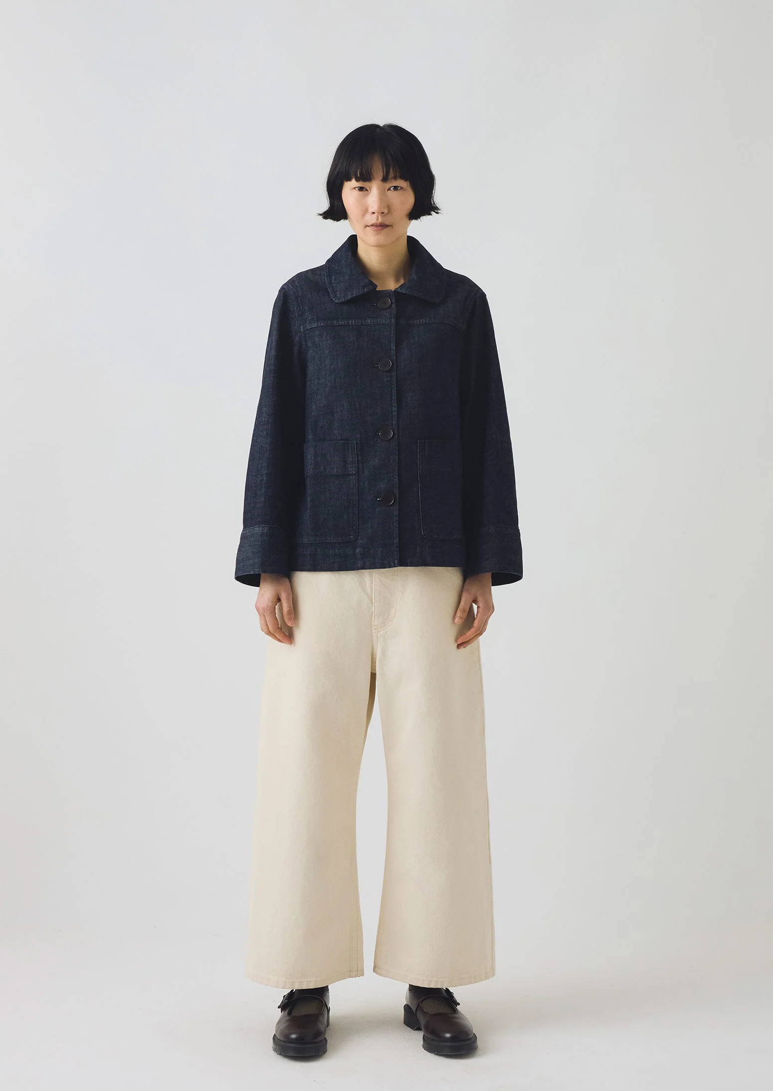 Wide Sleeve Organic Indigo Denim Jacket | Indigo - Image 2